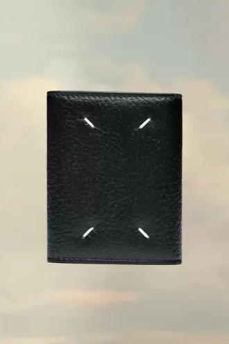 Accordion fold leather wallet