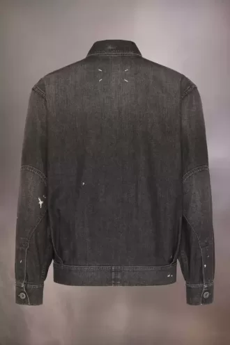 Distressed denim jacket