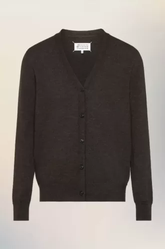 Elbow patch wool cardigan Elbow patch wool cardigan