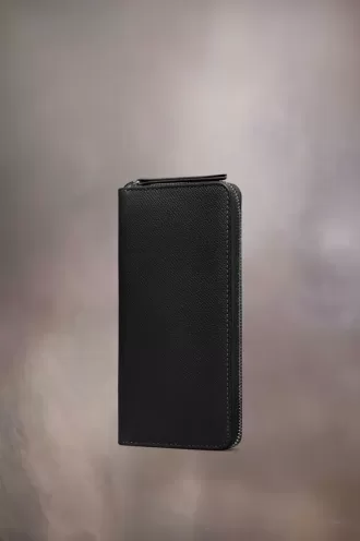 Four stitches zip-around wallet