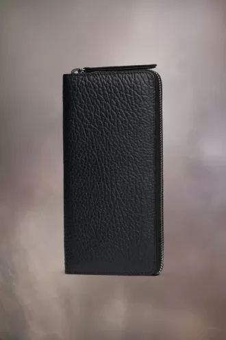 Four stitches zip-around wallet