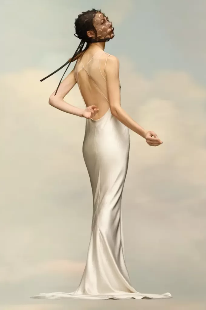 Maison Margiela Hammered Satin Gown Maison Margiela Hammered Satin Gown