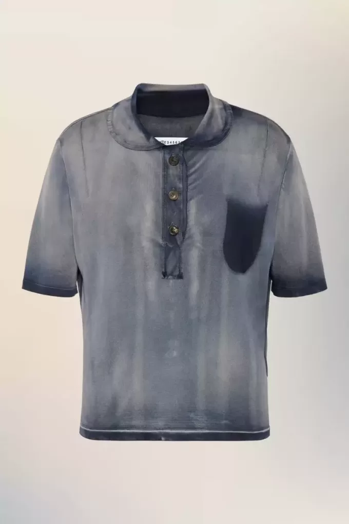 Maison Margiela Sun-faded polo top Maison Margiela Sun-faded polo top