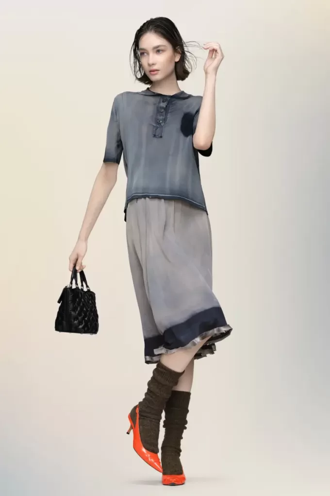 Maison Margiela Sun-faded polo top Maison Margiela Sun-faded polo top