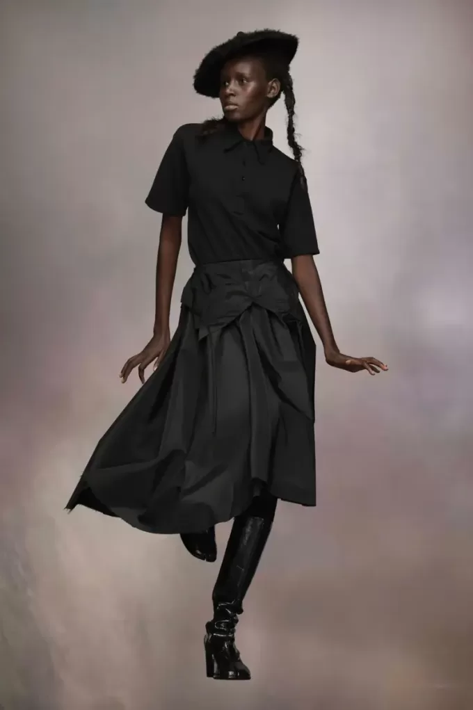 Maison Margiela Taffeta Midi Skirt Maison Margiela Taffeta Midi Skirt