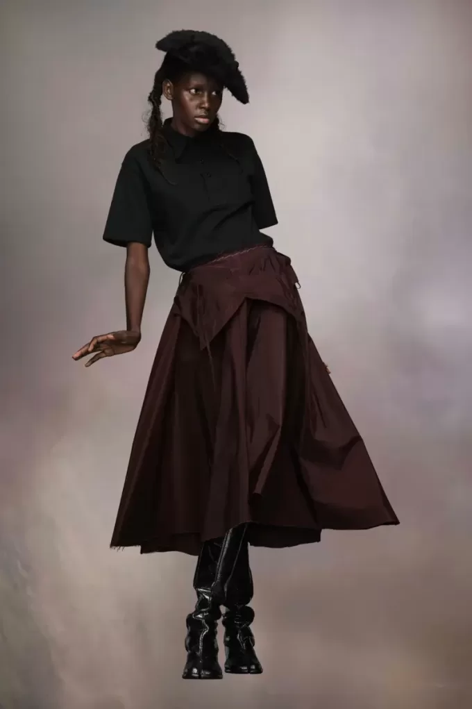 Maison Margiela Taffeta Midi Skirt Maison Margiela Taffeta Midi Skirt