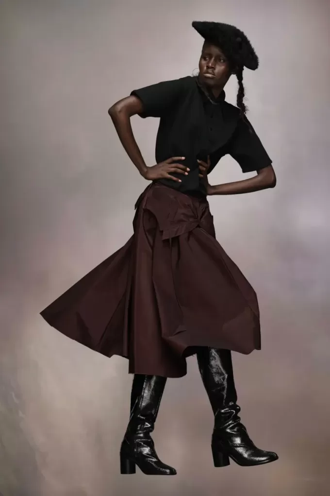 Maison Margiela Taffeta Midi Skirt Maison Margiela Taffeta Midi Skirt