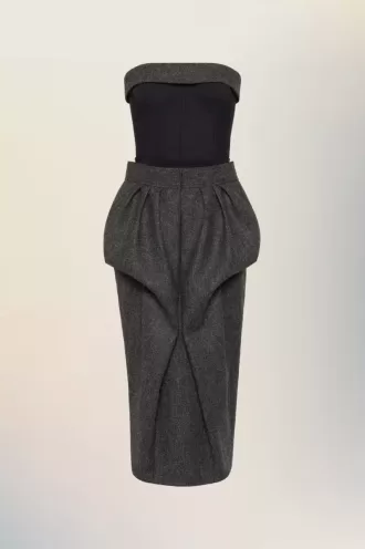Maison Margiela Wool bustier dress