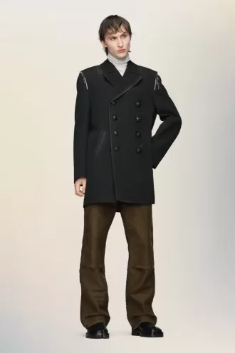 Reversible wool coat