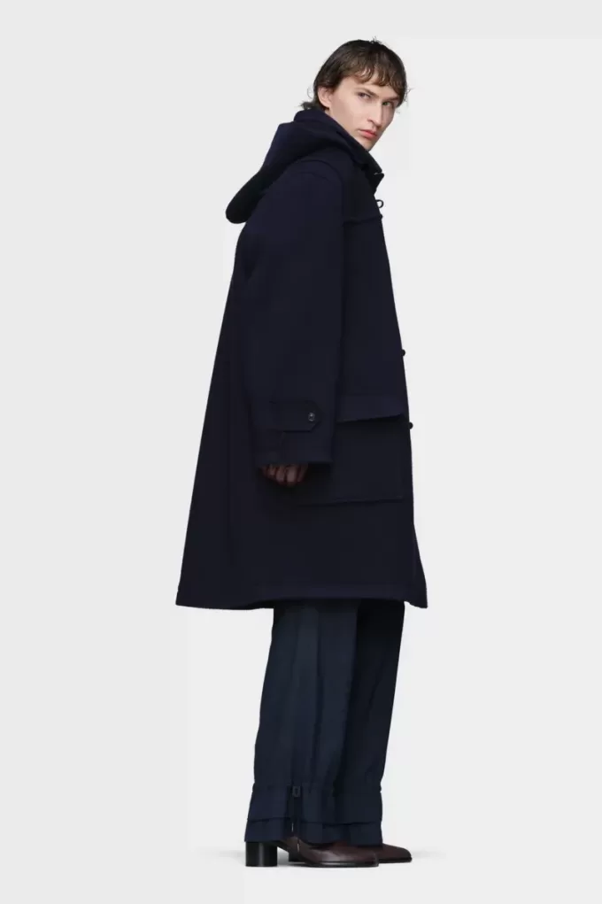 Reversible wool coat