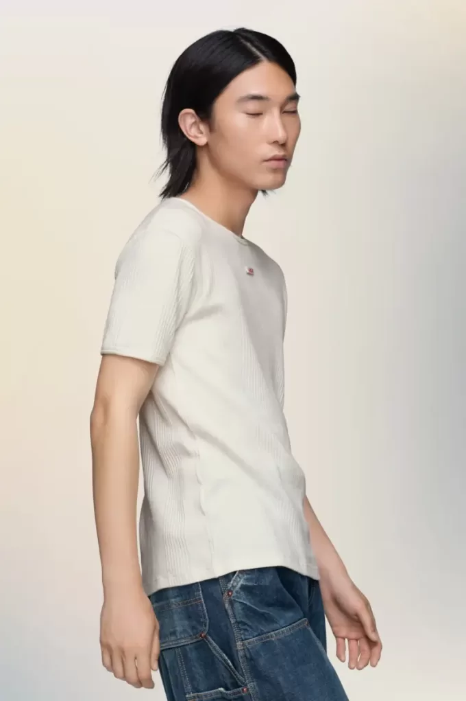 Ribbed cotton t-shirt Ribbed cotton t-shirt