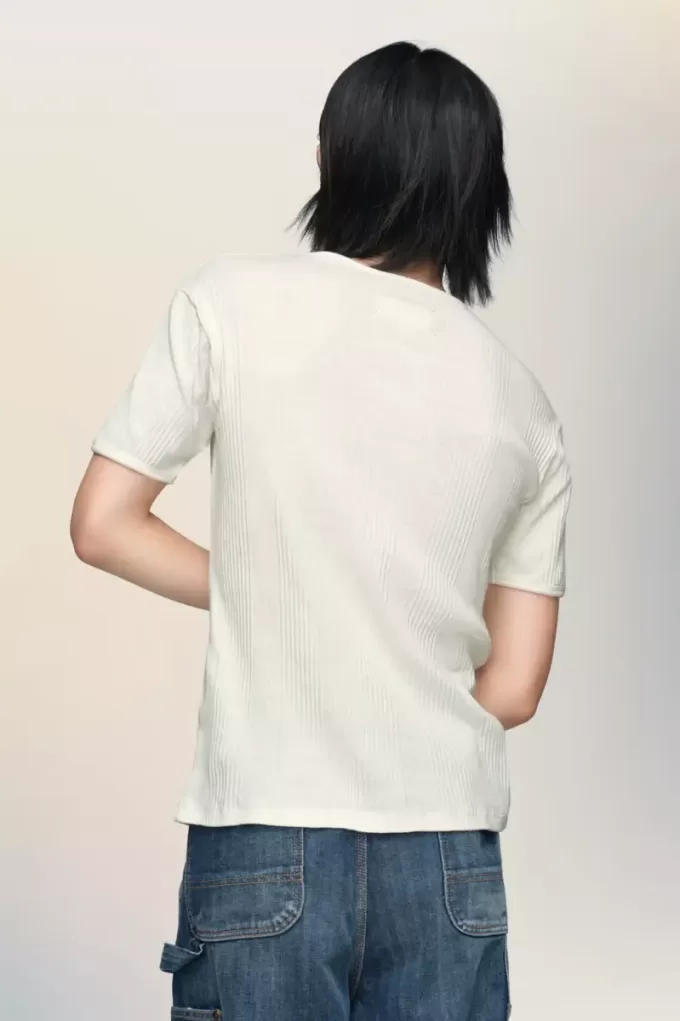 Ribbed cotton t-shirt Ribbed cotton t-shirt