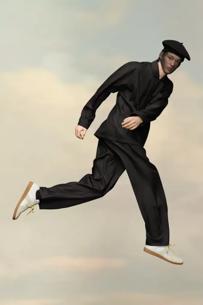 Silk Poplin Trousers Silk Poplin Trousers