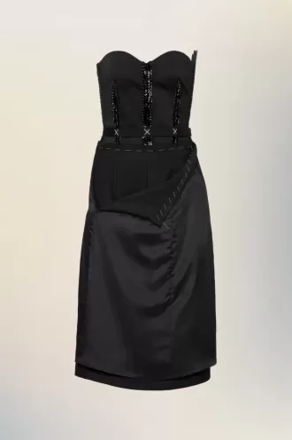 Strapless midi dress