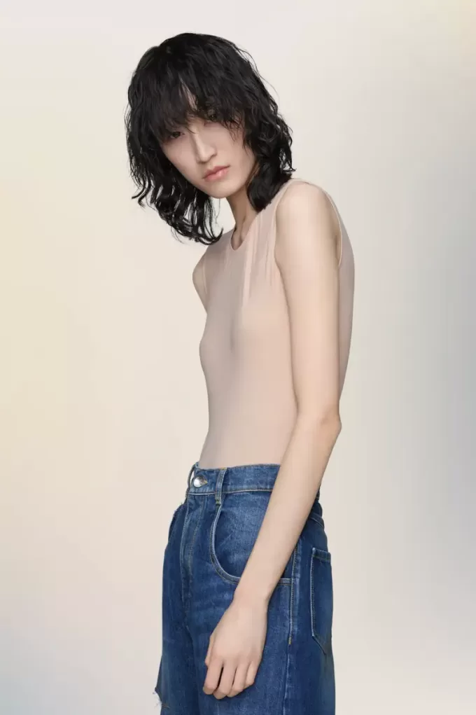 Technical jersey sleeveless bodysuit Technical jersey sleeveless bodysuit